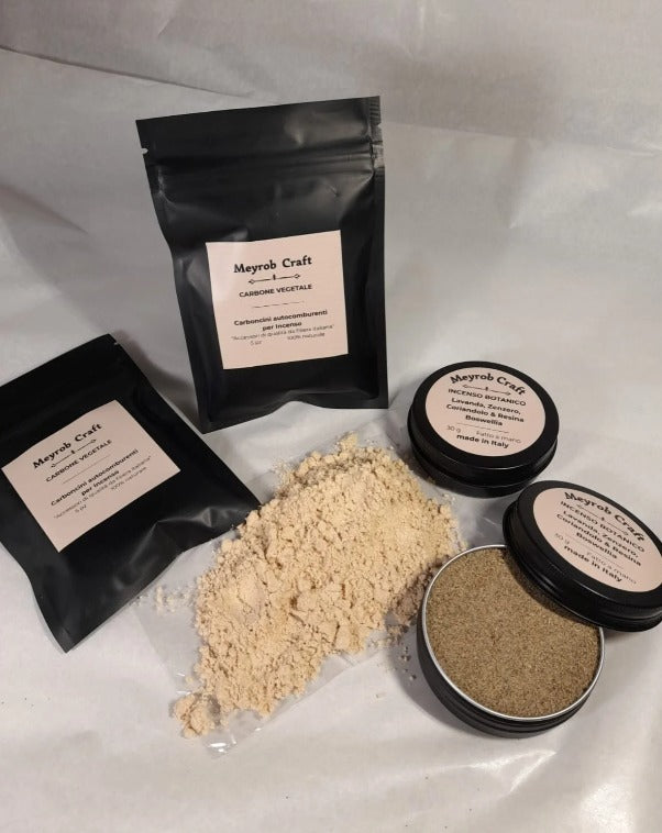 Incenso Artigianale - Lavanda, Resina Boswellia, Zenzero e Coriandolo (+ 5 Carboncini)