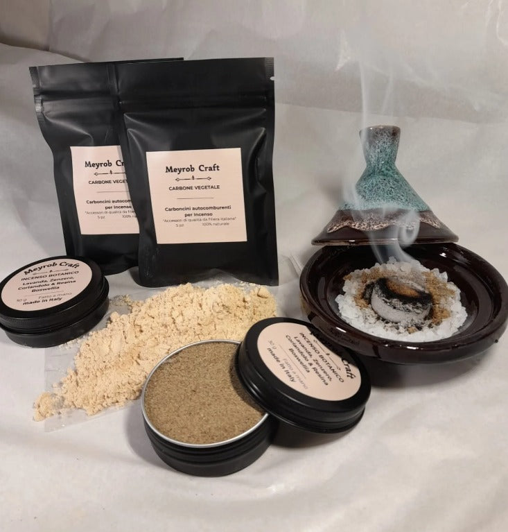 Incenso Artigianale - Lavanda, Resina Boswellia, Zenzero e Coriandolo (+ 5 Carboncini)