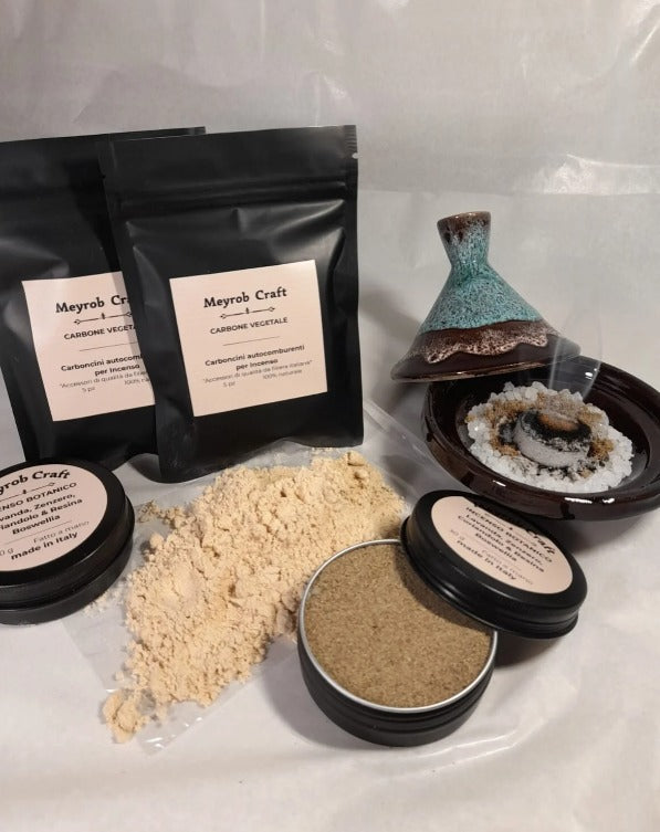 Incenso Artigianale - Lavanda, Resina Boswellia, Zenzero e Coriandolo (+ 5 Carboncini)