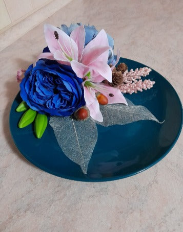 Piatto Centrotavola Decorativo "Bocciolo di Fantasia" - Artigianale Fatto a Mano