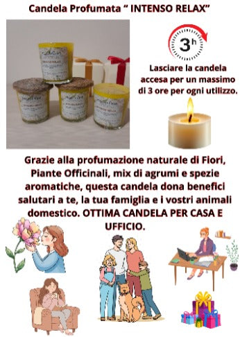 Candela Artigianale Aromatica Stagionale "Intenso Relax"