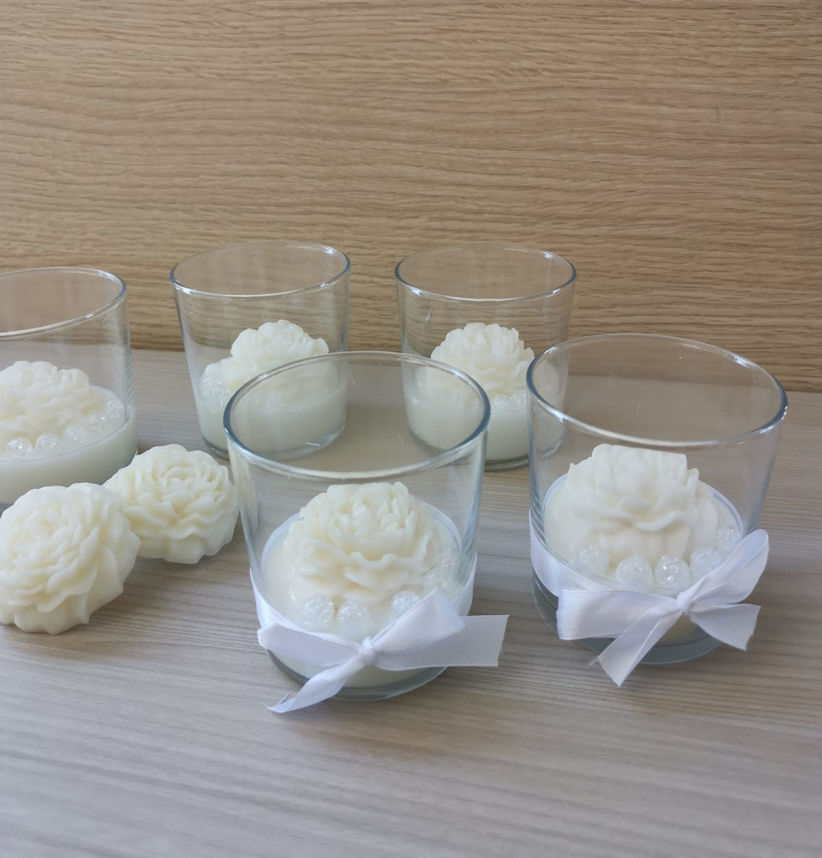 Bomboniera Matrimoniale Artigianale - Peonia in Cera di Soia