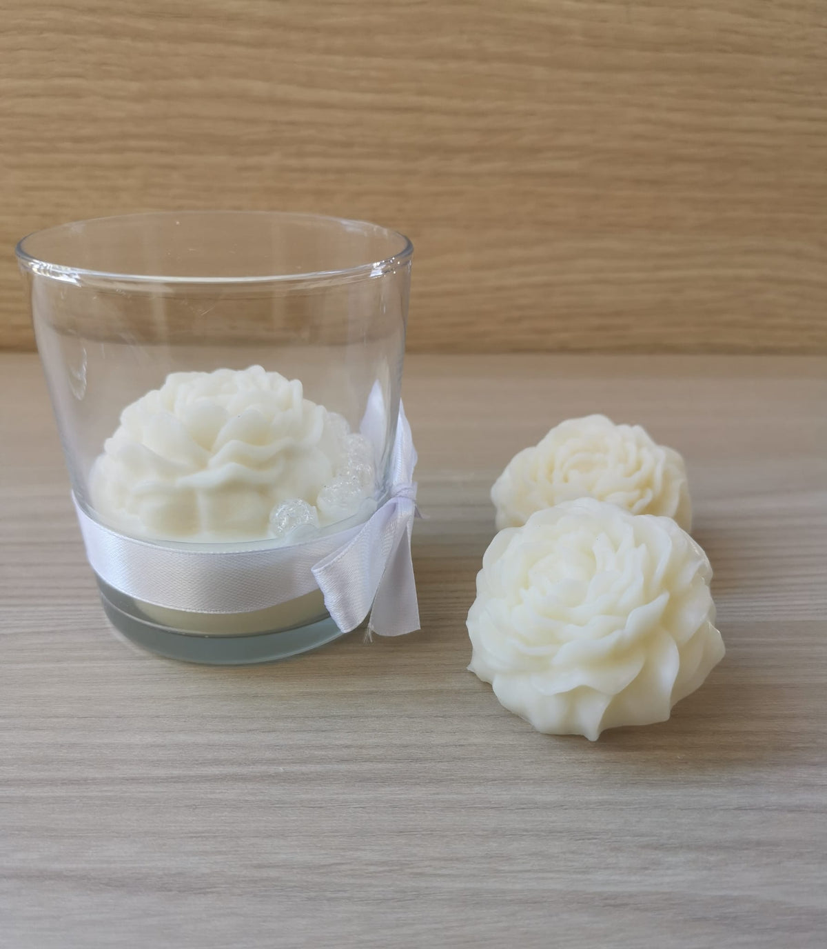 Bomboniera Matrimoniale Artigianale - Peonia in Cera di Soia