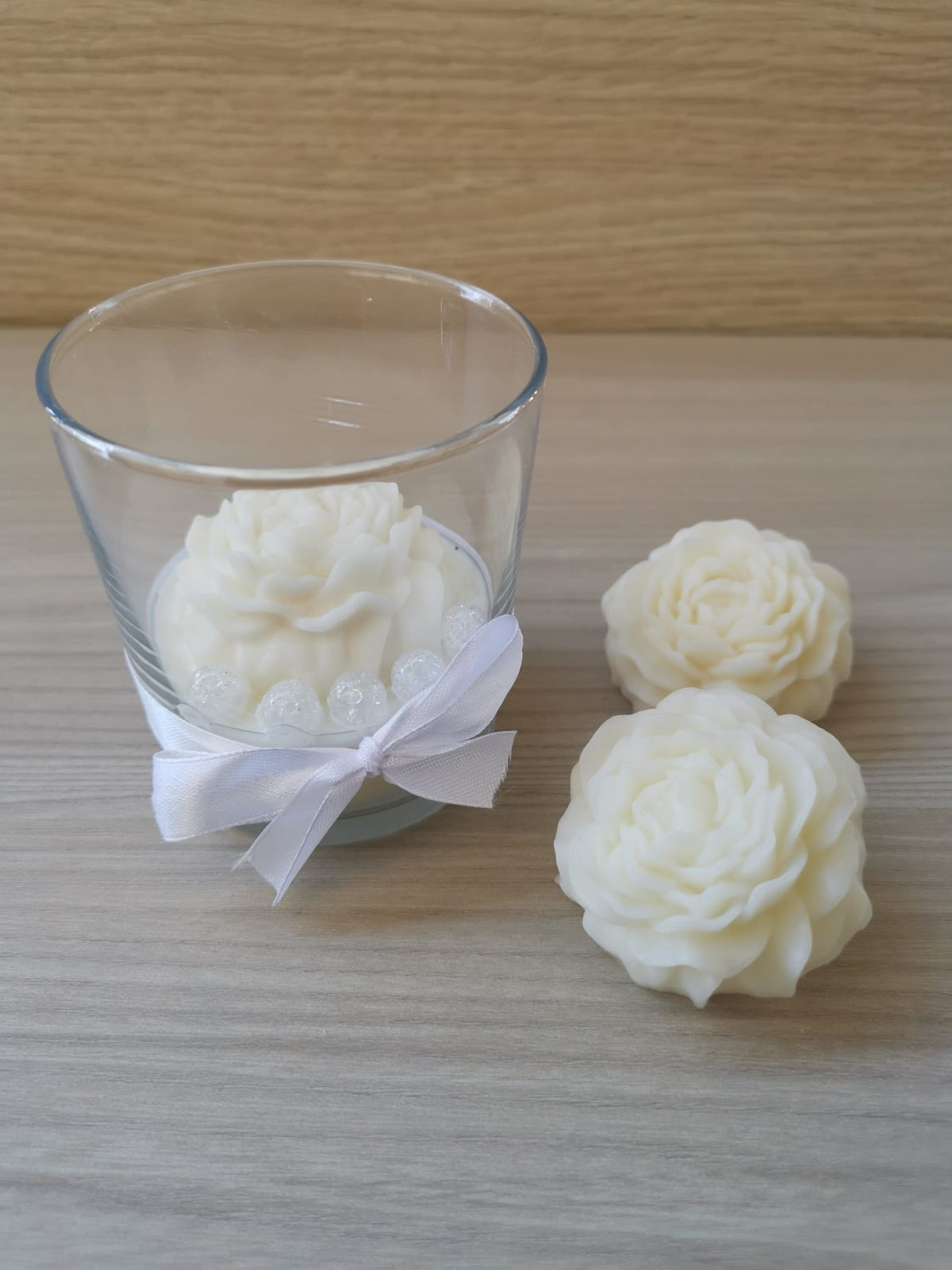Bomboniera Matrimoniale Artigianale - Peonia in Cera di Soia